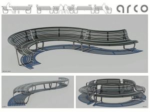 'Arco', un banco de tablillas clásico que incorpora mejoras. 