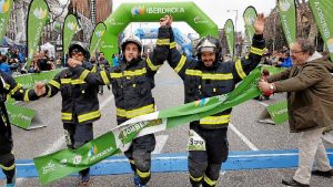 Llegada a meta en la VI Carrera Iberdrola Bomberos de Madrid. 