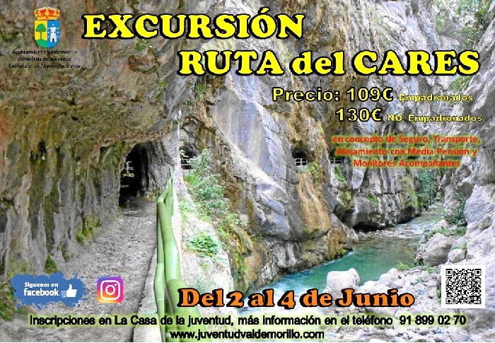 Cartel de la excursión a la Ruta del Cares.